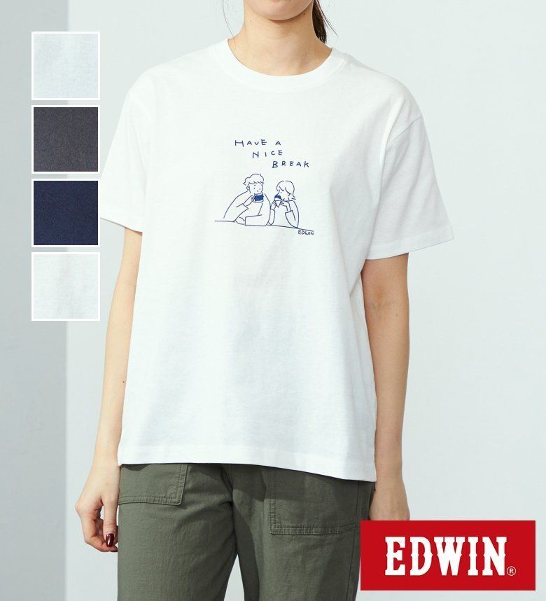 【エドウイン公式】【最大2000円OFFクーポン★5/16 14:59まで】【TIME SALE★20％OFF】 ハンドライティングTシャツ【アウトレット店舗・WEB限定】EDWIN エドウィン レディースのサムネイル