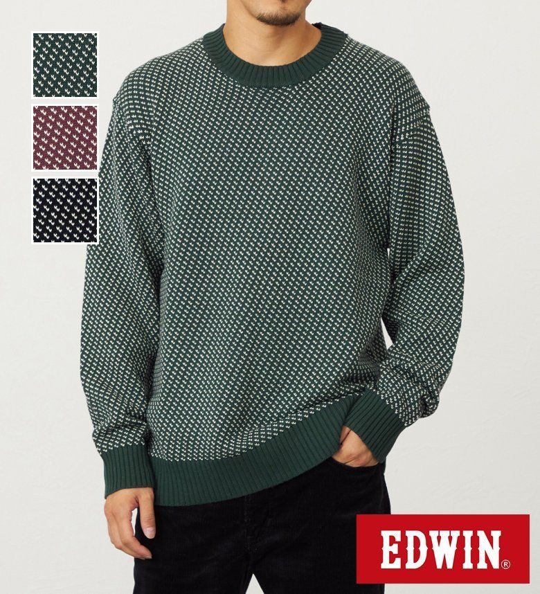【エドウイン公式】 ニットクルーネック【アウトレット店舗・WEB限定】EDWIN エドウィン メンズ