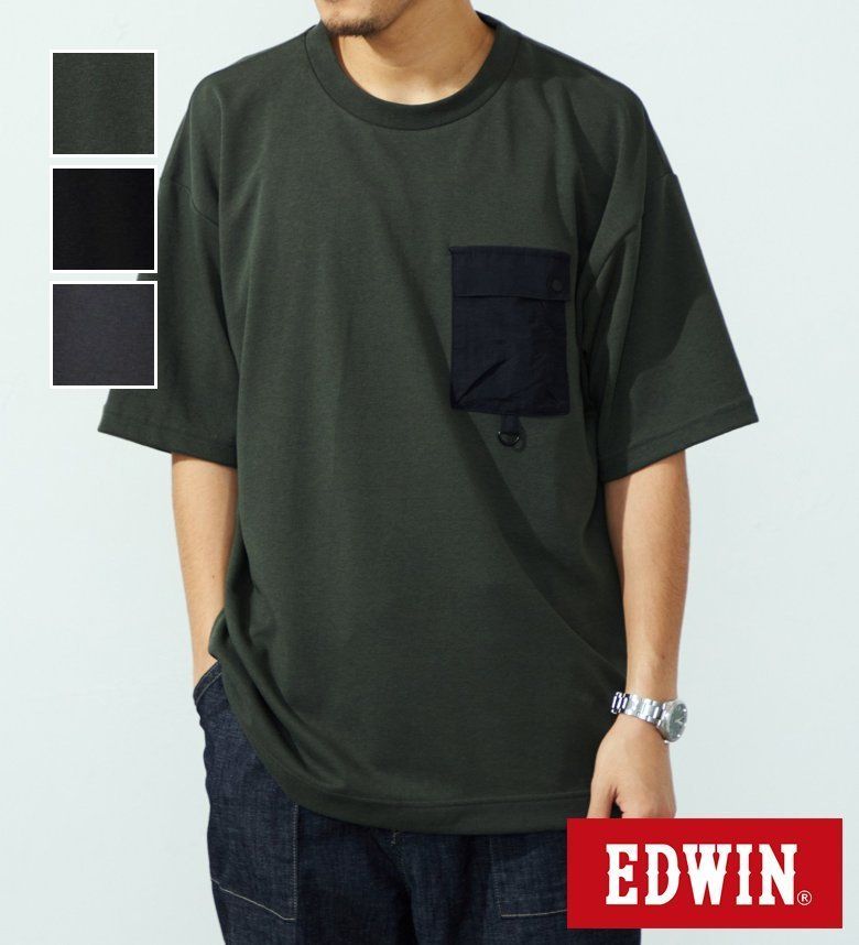 【エドウイン公式】【SALE★40％OFF】ドローストリングポケットTシャツ【アウトレット店舗・WEB限定】EDWIN エドウィン メンズ
