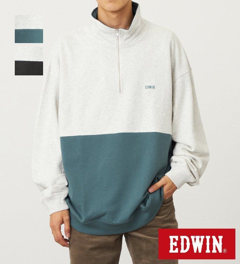 【エドウイン公式】 ハーフジップスウェット【アウトレット店舗・WEB限定】EDWIN エドウィン メンズ
