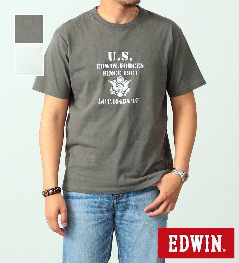 【エドウイン公式】 ミリタリープリントTシャツ【アウトレット店舗・WEB限定】EDWIN エドウィン メンズ