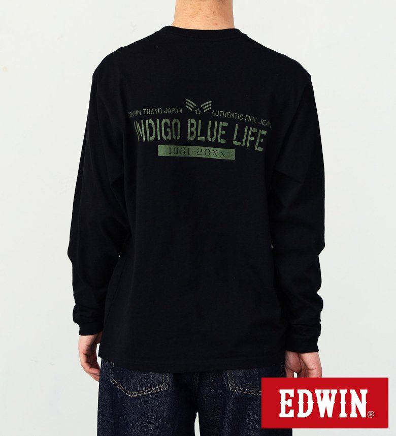 【エドウイン公式】 バックプリントTシャツ【長袖】【アウトレット店舗・WEB限定】EDWIN エドウ
