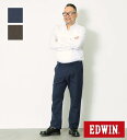 大人のふだん着 ノータック アジャスター ストレッチトラウザー レギュラーストレート パンツ EDWIN エドウイン