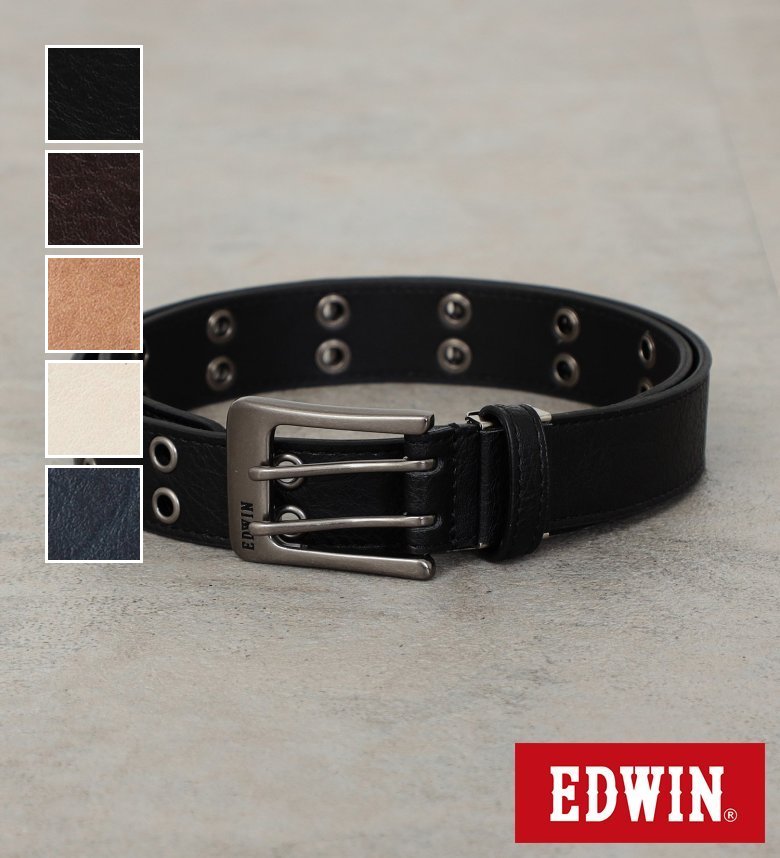 【エドウイン公式】EDWIN WハトメPUベルト エドウィン メンズ