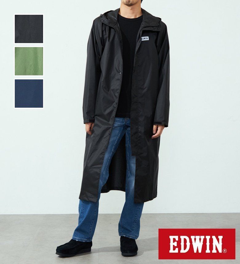 【エドウイン公式】【SALE★20%OFF】EDWIN ロングレインコート 53069 EDWIN エドウィン エドウイン レインウエア レインコート カッパ ...