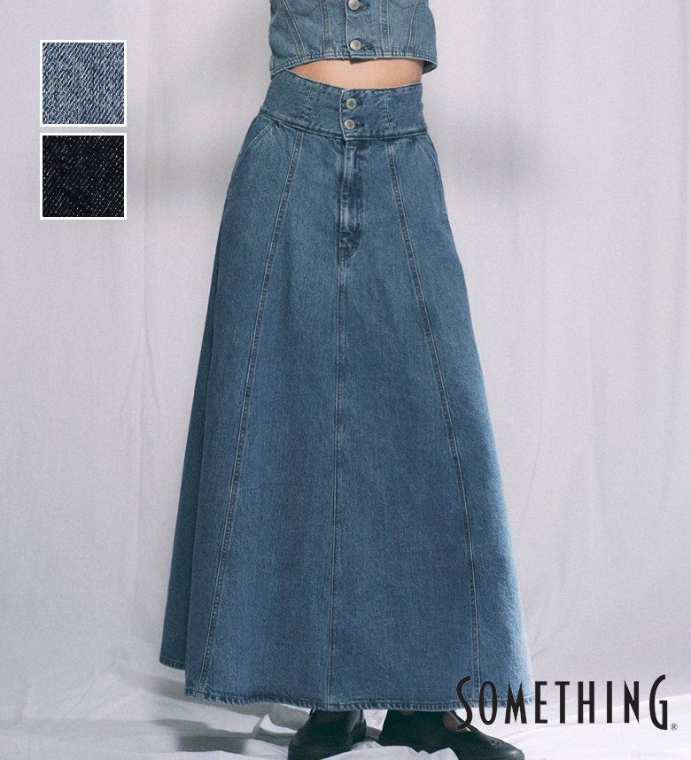 【サムシング公式】【GISELe 4月号掲載】atelier SOMETHING TLEB DENIM SKIRT/デニムスカート レディース