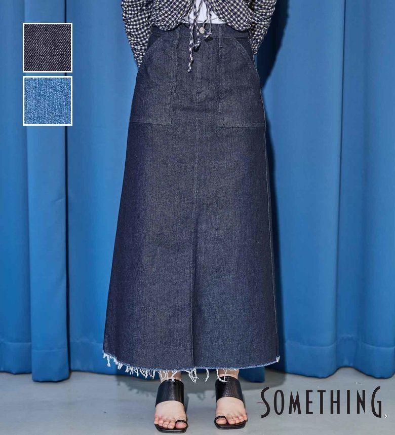 【サムシング公式】SOMETHING ベイカーロングスカート レディース