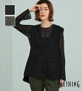 【サムシング公式】【SALE★35%OFF】【百貨店・直営店限定】SOMETHING Vネックベスト レディーストップス