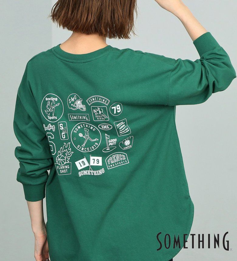 【サムシング公式】【SALE★26％OFF】ラウンドヘム長袖Tシャツ/ロンT SOMETHING レディース