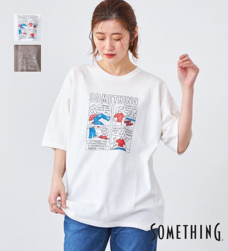 【サムシング公式】【SALE★36％OFF】SOMETHING コミック半袖Tシャツ レディース トップス