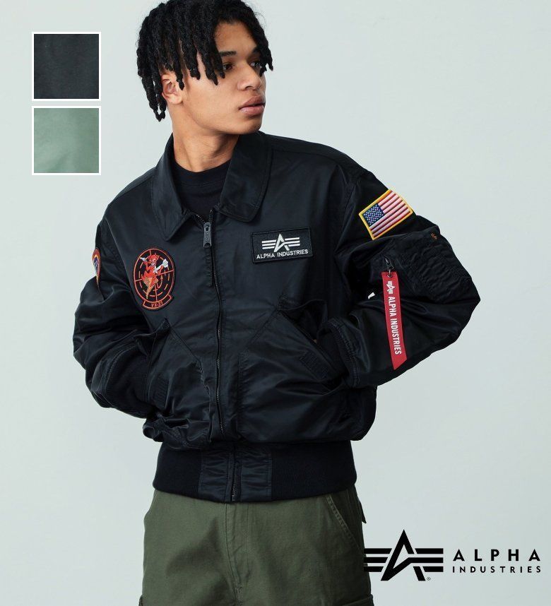 【アルファ公式】CWU-36P VX-31 U.S.サイズ ALPHA INDUSTRIES アルファインダストリーズ CWU-36/P 映画 ワッペン ミリタリージャケット フライトジャケット ジャンパー ブルゾン 軽アウター 羽織り メンズのサムネイル