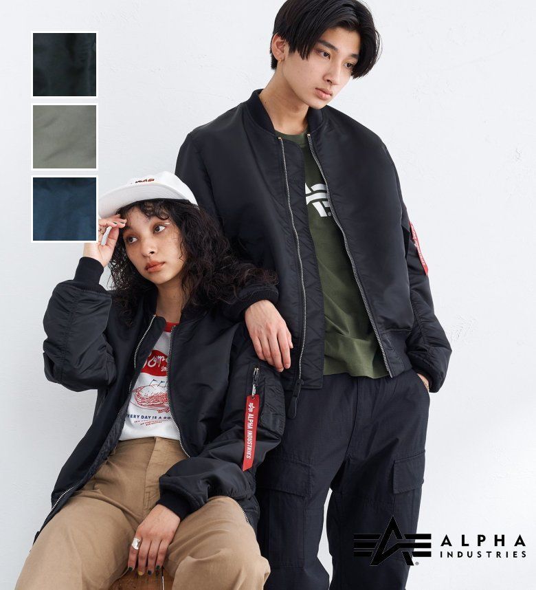 【アルファ公式】L-2B フライトナイロンジャケット ALPHA INDUSTRIES L2B MA-1の中綿なしタイプ MA1 エムエーワン ミリタリージャケット フライトジャケット ジャンパー ブルゾン 軽アウター 羽織り メンズのサムネイル