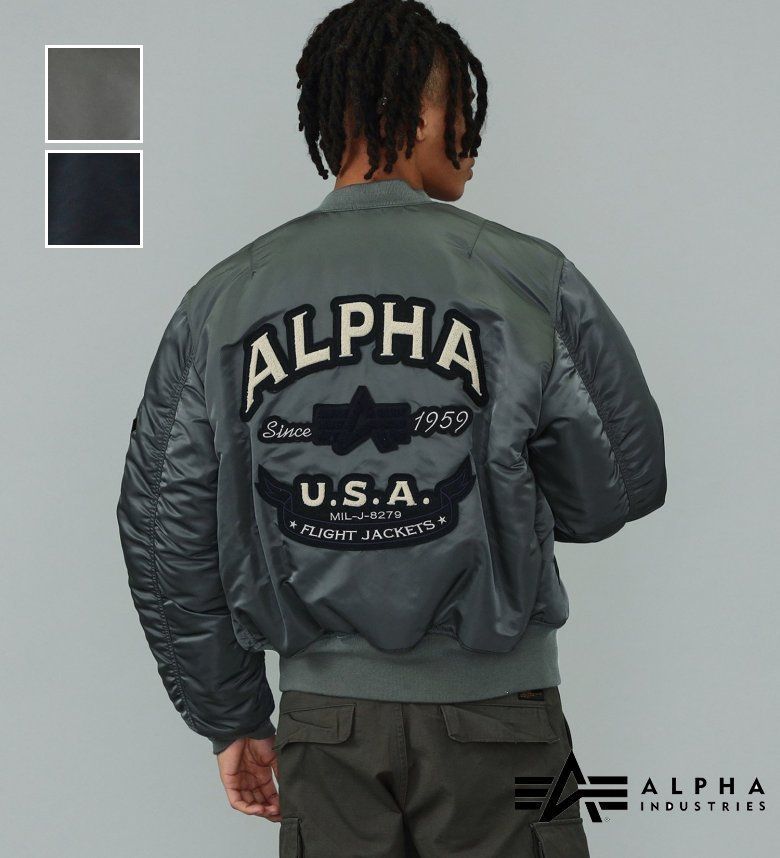 【アルファ公式】【直営店限定】スタジャン風MA-1 USスペック ALPHA INDUSTRIES