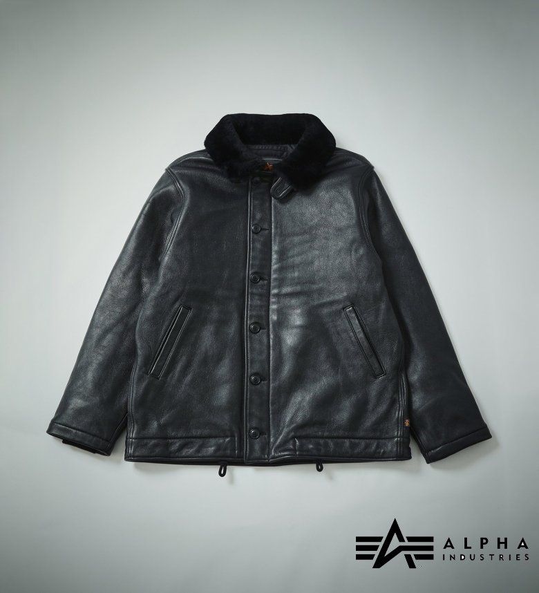 アルファインダストリーズ アウター メンズ 【アルファ公式】レザーN-1デッキジャケット／本革 ALPHA INDUSTRIES