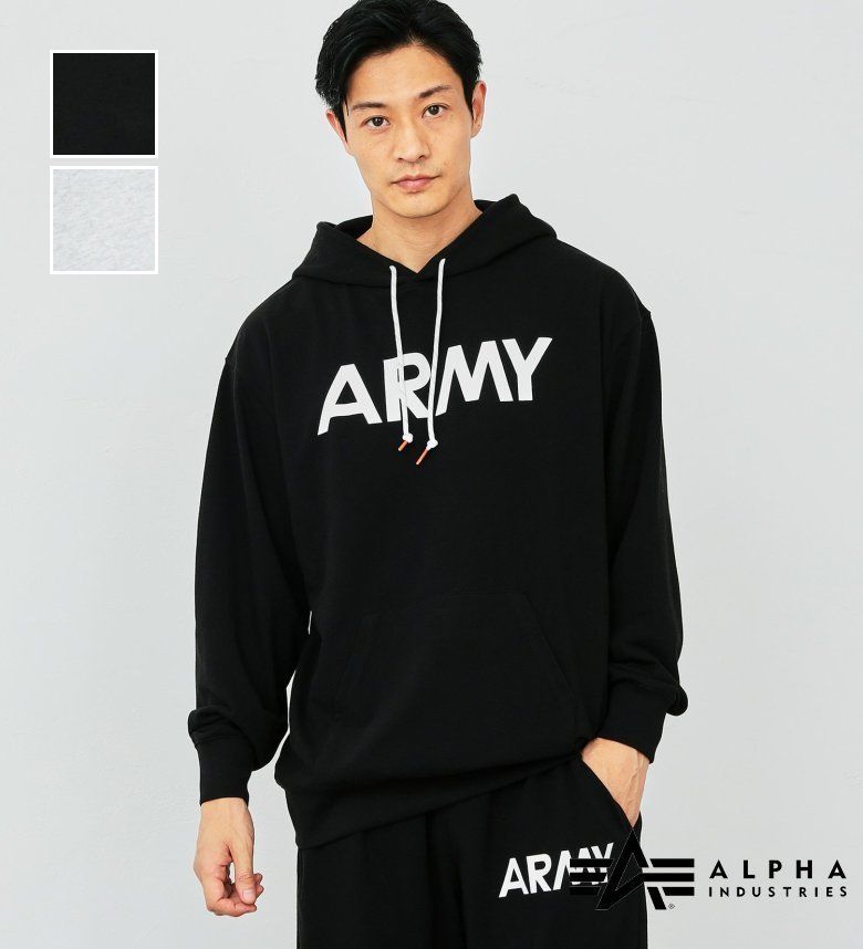 【アルファ公式】【GW SALE★60％OFF】【ALPHA x OSHMAN’S(オッシュマンズ)】トレーニング スウェットパーカー(ARMY) ALPHA INDUSTRIES