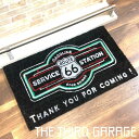 コイヤーマット　ROUTE66 　ルート66　玄関マット　室内　屋内　バー　BAR　カフェ　レストラン　お店　店舗　ガレージ　GARAGE　アメ雑　アメリカン雑貨