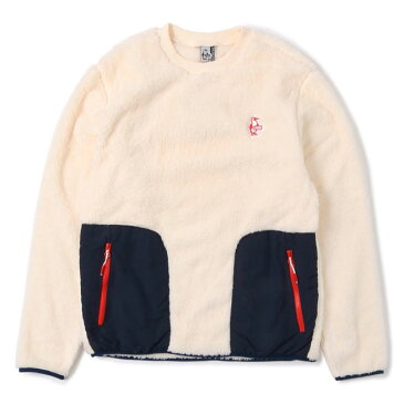 チャムス フリース トレーナー レディース エルモフリースクルートップ CH04-1231 Ivory/Navy CHUMS Elmo Fleece Crew Top