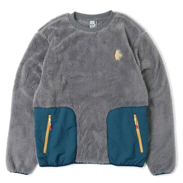 チャムス フリース トレーナー メンズ エルモフリースクルートップ CH04-1231 Gray/Navy CHUMS Elmo Fleece Crew Top