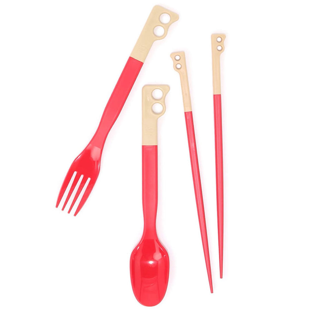 `X Lp[Jg[Zbg CH62-1734 Beige/Red CHUMS Camper Cutlery Set
