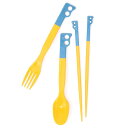 チャムス キャンパーカトラリーセット CH62-1734 Blue/Yellow CHUMS Camper Cutlery Set