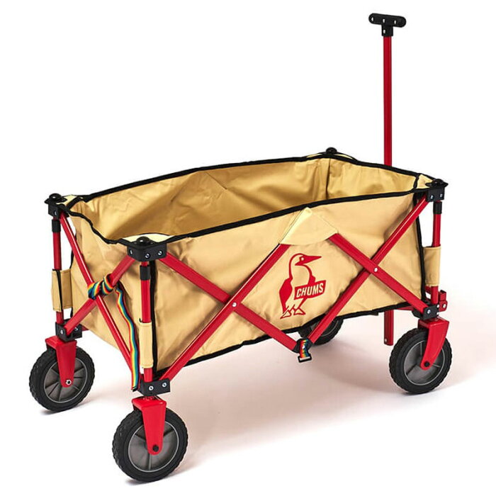 チャムス ワゴン チャムスフォールディングワゴン CH62-1755 Beige/Red CHUMS CHUMS Folding Wagon