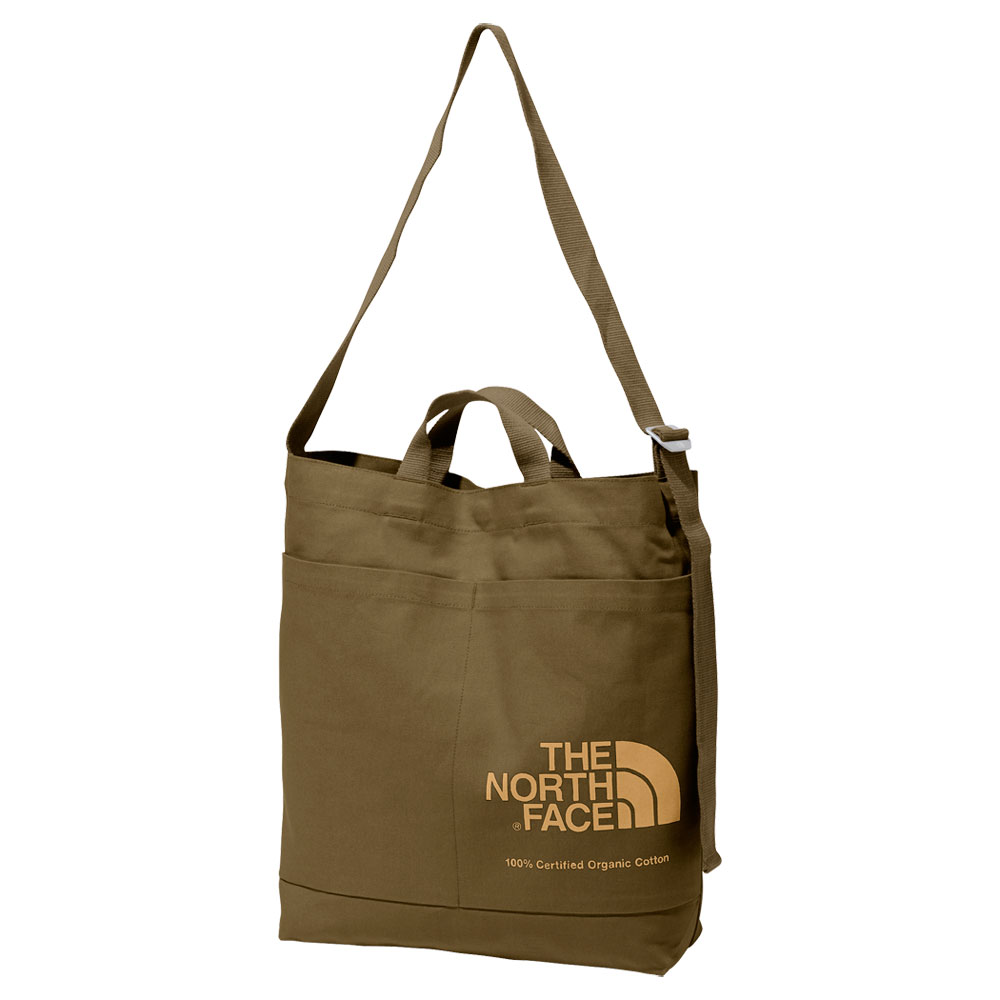 ノースフェイス THE NORTH FACE オーガニックコットンショルダー NM82261 MM(ミリタリーオリーブ×ハニーマスタード) トートバッグのサムネイル