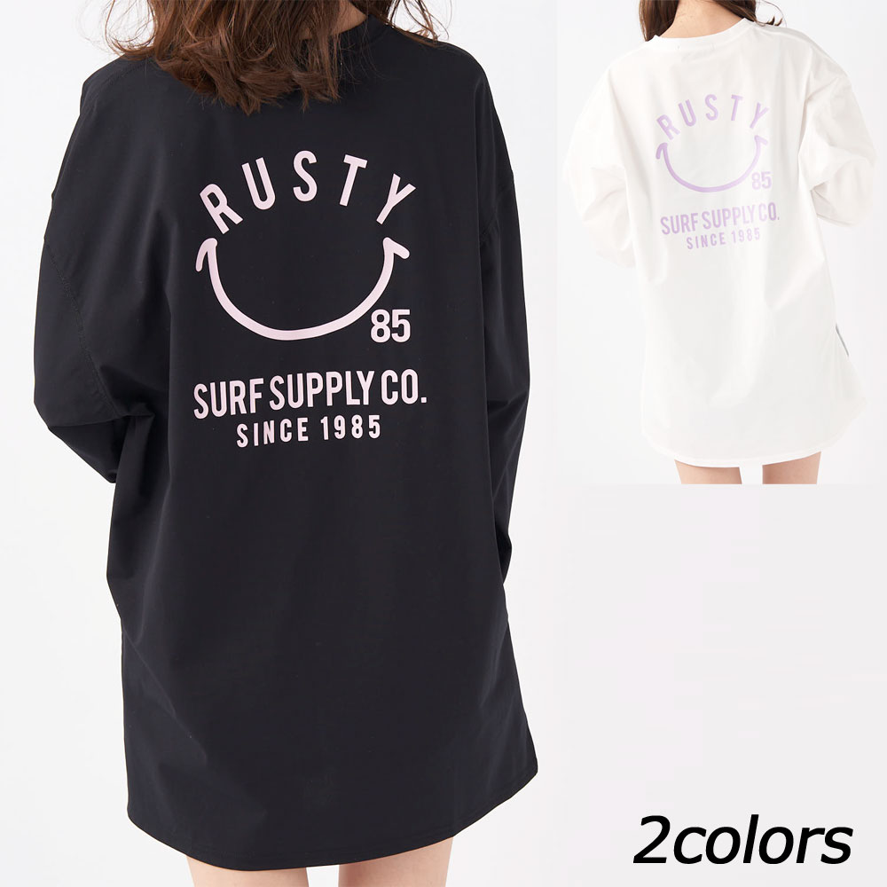 ラスティ RUSTY PEARTEX長袖Tシャツ 923462 UVケア Tシャツ レディース 長袖 吸汗速乾 UVカット