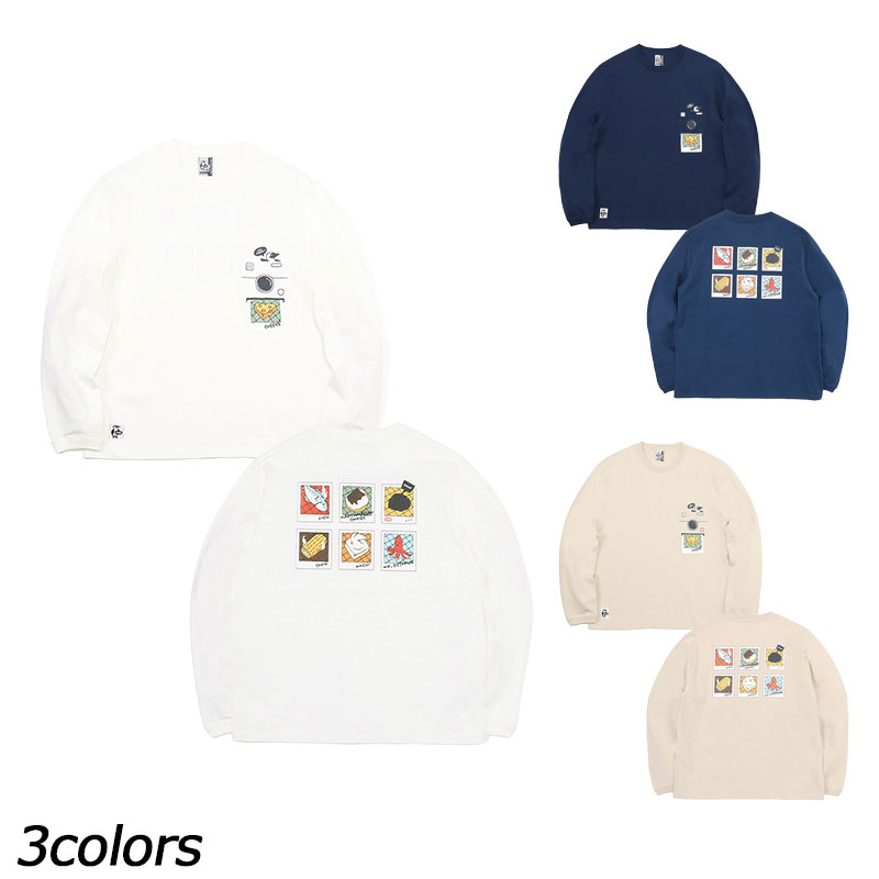 チャムス CHUMS インスタントカメラポケットブラッシュドロングスリーブTシャツ CH01-2451 Tシャツ 長..