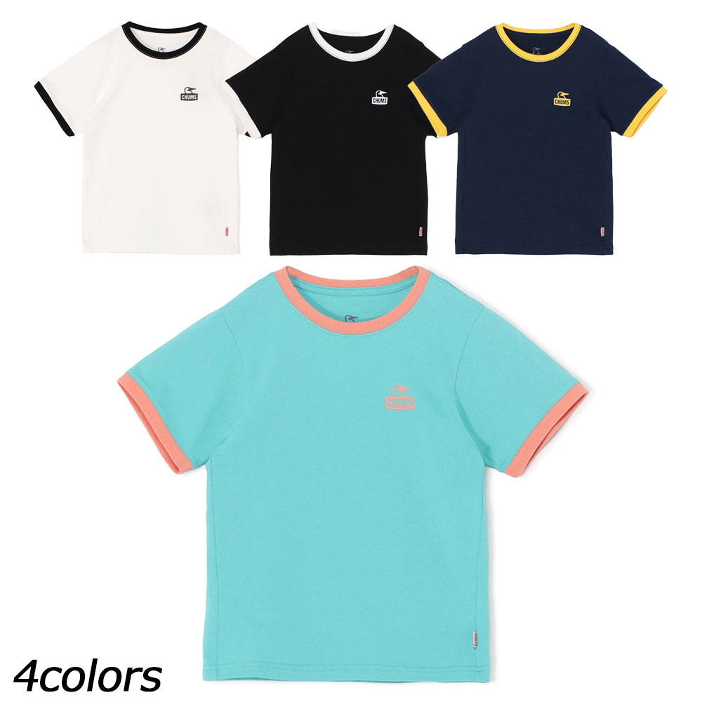 乐天商城 - チャムス CHUMS キッズカーンズリンガーTシャツ CH21-1359 Tシャツ 半袖 キッズ ジュニア ユース 親子お揃い