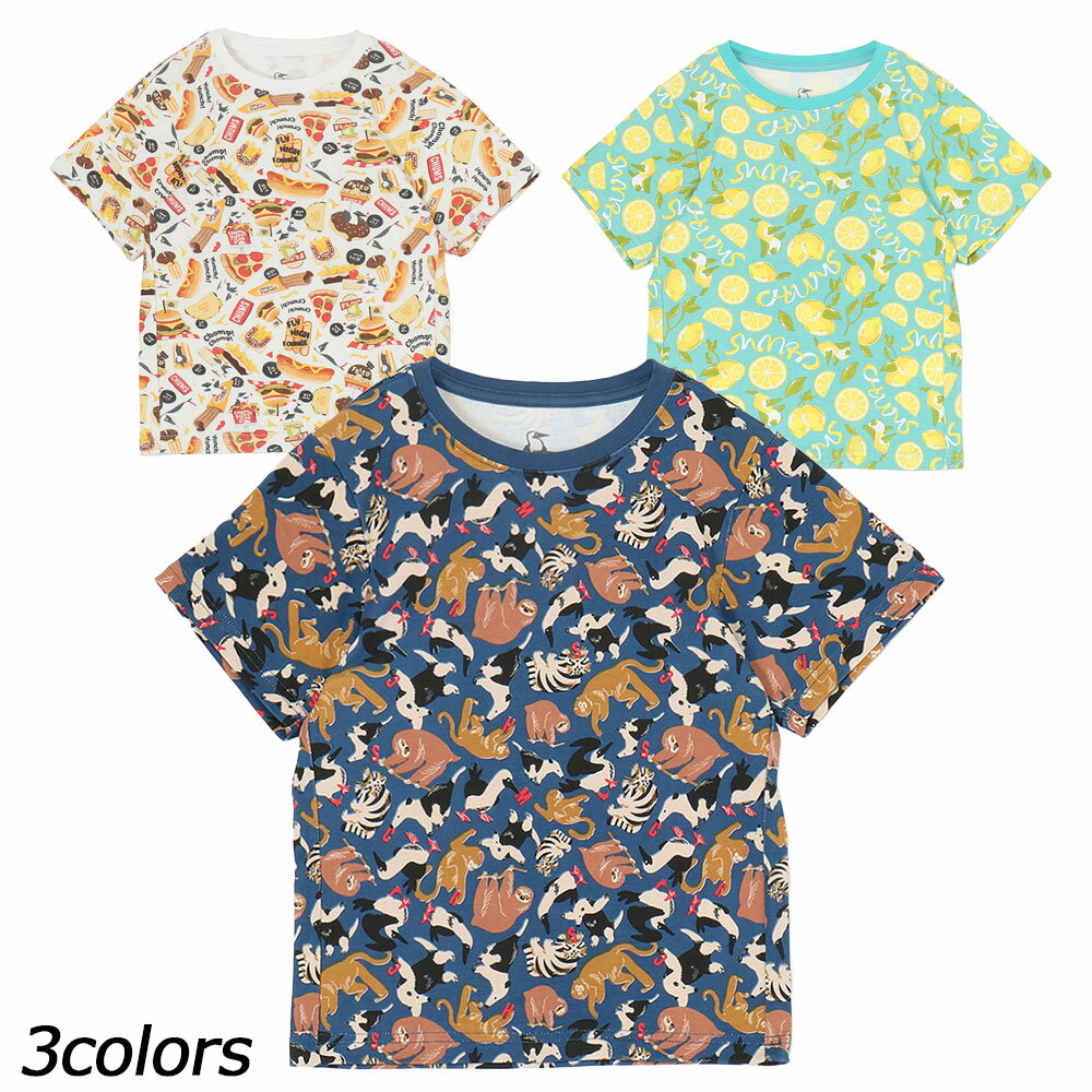チャムス CHUMS キッズパターンドTシャツ CH21-1376 Tシャツ 半袖 キッズ ジュニア