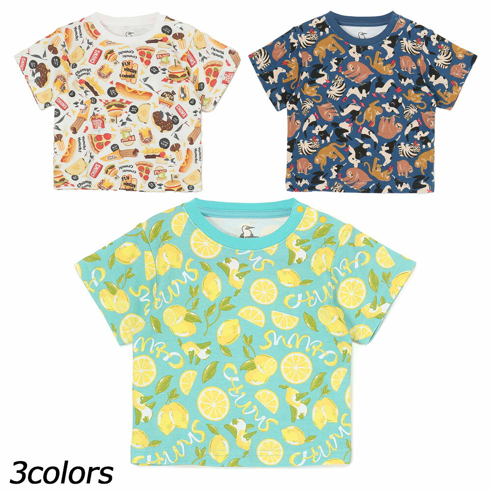 乐天商城 - チャムス CHUMS ベビーパターンドTシャツ CH21-1377 Tシャツ 半袖 ベビー インファント キッズ