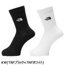 ノースフェイス THE NORTH FACE TNF ロゴ 2P クルー クールマックス NN82516 ソックス 靴下 2足セット ふくらはぎ丈 抗菌 防臭 ...