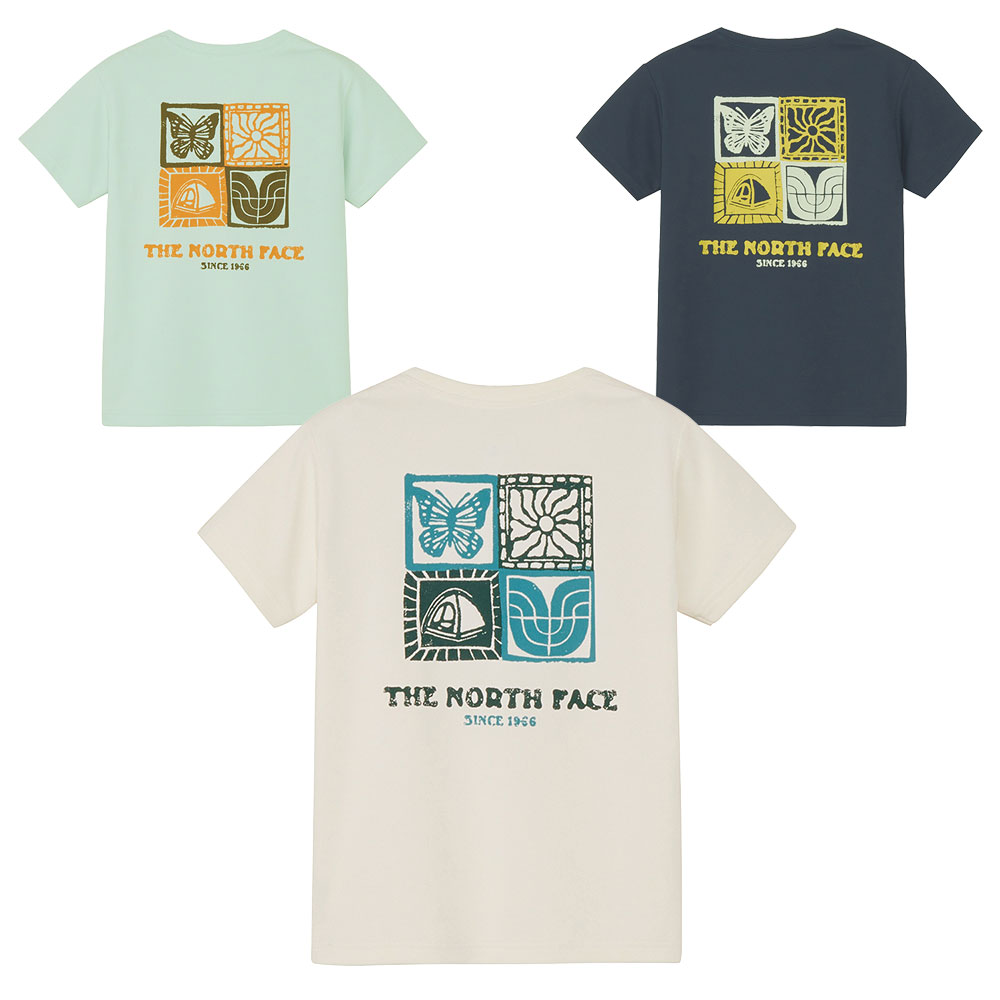 乐天商城 - ノースフェイス THE NORTH FACE ショートスリーブTNFビーフリーグラフィックティー NTJ12637 Tシャツ 半袖 軽量 速乾 虫よけ加工 UVプロテクト キッズ ジュニア