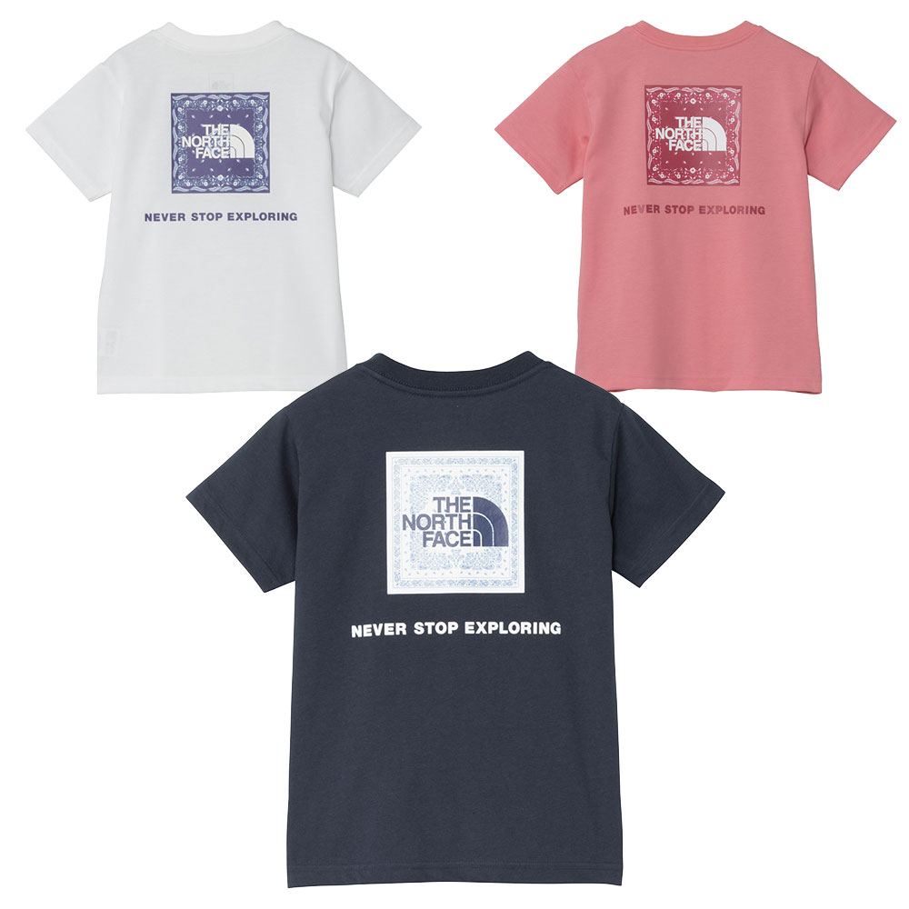 Rakuten - ノースフェイス THE NORTH FACE トドラーショートスリーブバンダナスクェアロゴティー NTT32546 Tシャツ 半袖 速乾 キッズ トドラー 定番 人気