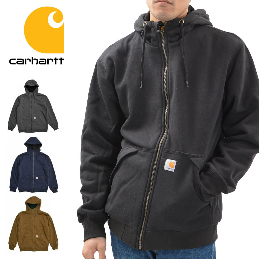 カーハート ジップアップパーカー メンズ カーハート Carhartt パーカー ジャケット メンズ スウェット フルジップ フーディー 裏サーマル 104078