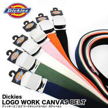 【最大2000円OFFクーポン配布】【メール便配送】Dickies ディッキーズ ベルト DS275ZGロゴワークキャンバスベルト / ガチャベルトLOGO WORK CANVAS BELT