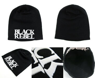 【メール便配送】BLACK REBEL ブラックレーベル ワッチキャップ ニットキャップ ニット帽 帽子 刺繍 WATCH CAP メンズ レディース ストリート系