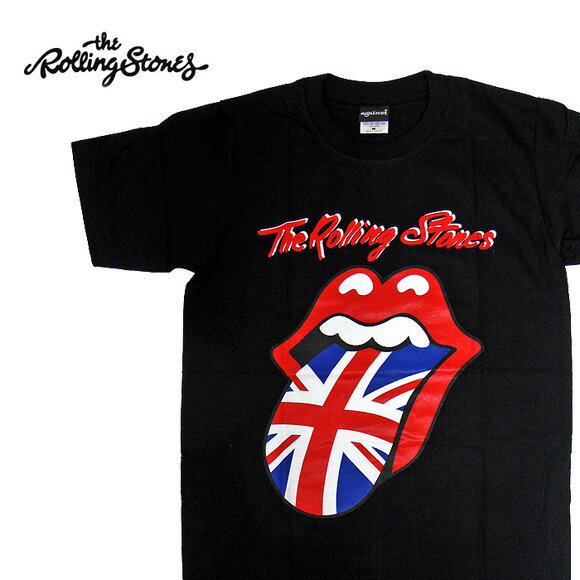 The Rolling Stones 󥰡ȡ ХT Ⱦµ BA-0009-BK Union Jack Tongue TEE ˥󥸥å TEE