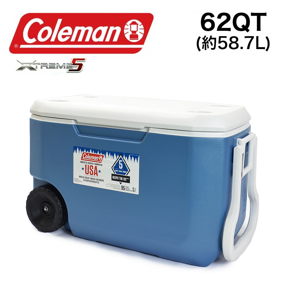 コールマン COLEMAN クーラーボックス 62QT 3000004745 エクストリーム ホイール クーラー 58.7L 大容量 大型 キャスター付き ハードクーラー アウトドア キャンプ