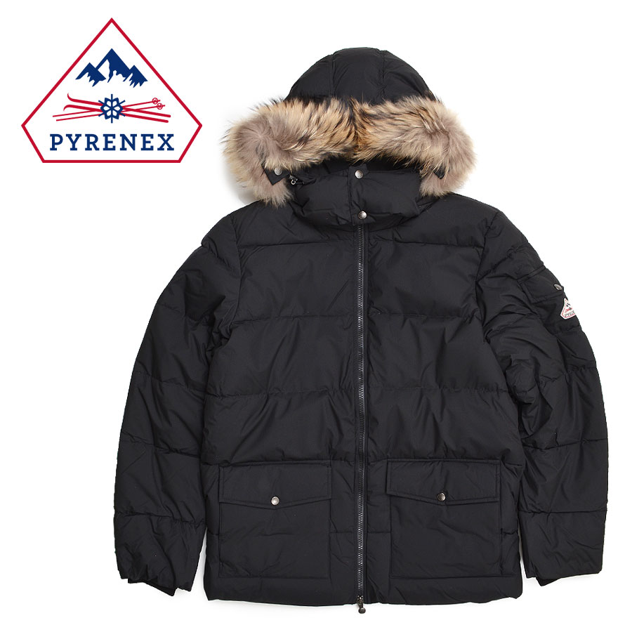 ピレネックス ダウン メンズ 【最大2000円オフクーポン スーパーSALE】PYRENEX ピレネックス ダウンジャケット メンズ オーセンティック ミニ リップストップ HMS012 ラクーン ファー