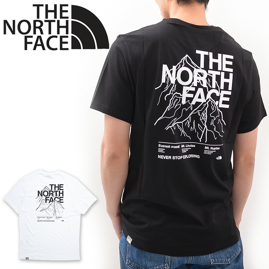 ノースフェイス Tシャツ メンズ 半袖Tシャツ THE NORTH FACE NF0A7Z9K ロゴ バックプリント ハーフドーム MEN'S SS MOUNTAIN OUTLINE TEE アウトドア