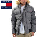 TOMMY HILFIGER トミーヒルフィガー ダウンジャケット 159AP863 GREY 中綿 ジャケット アウター メンズ USAモデル スノーケルフーディー パファージャケット 大きいサイズ