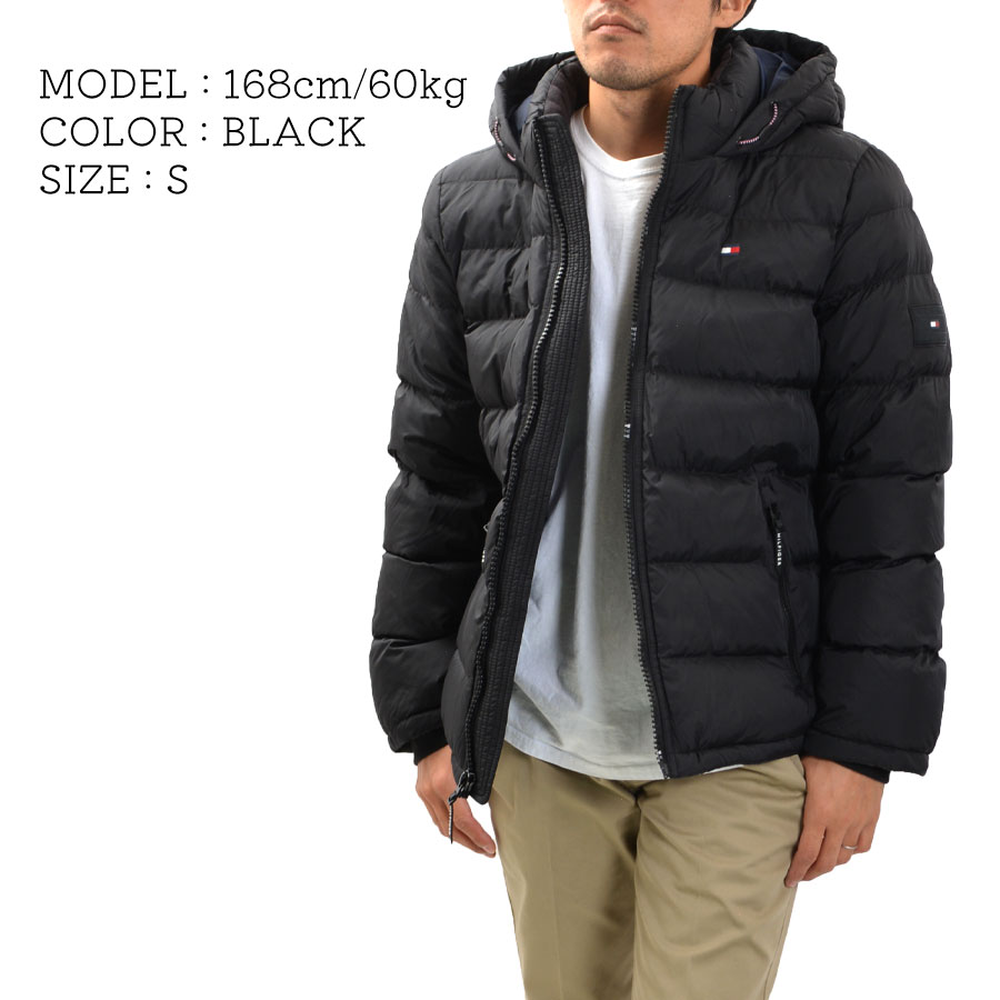 トミーヒルフィガー ダウンジャケット TOMMY HILFIGER 158AN508 クラシック フード ジャケット ダウン 中綿 大きいサイズ 黒 紺 深緑 冬 アウター