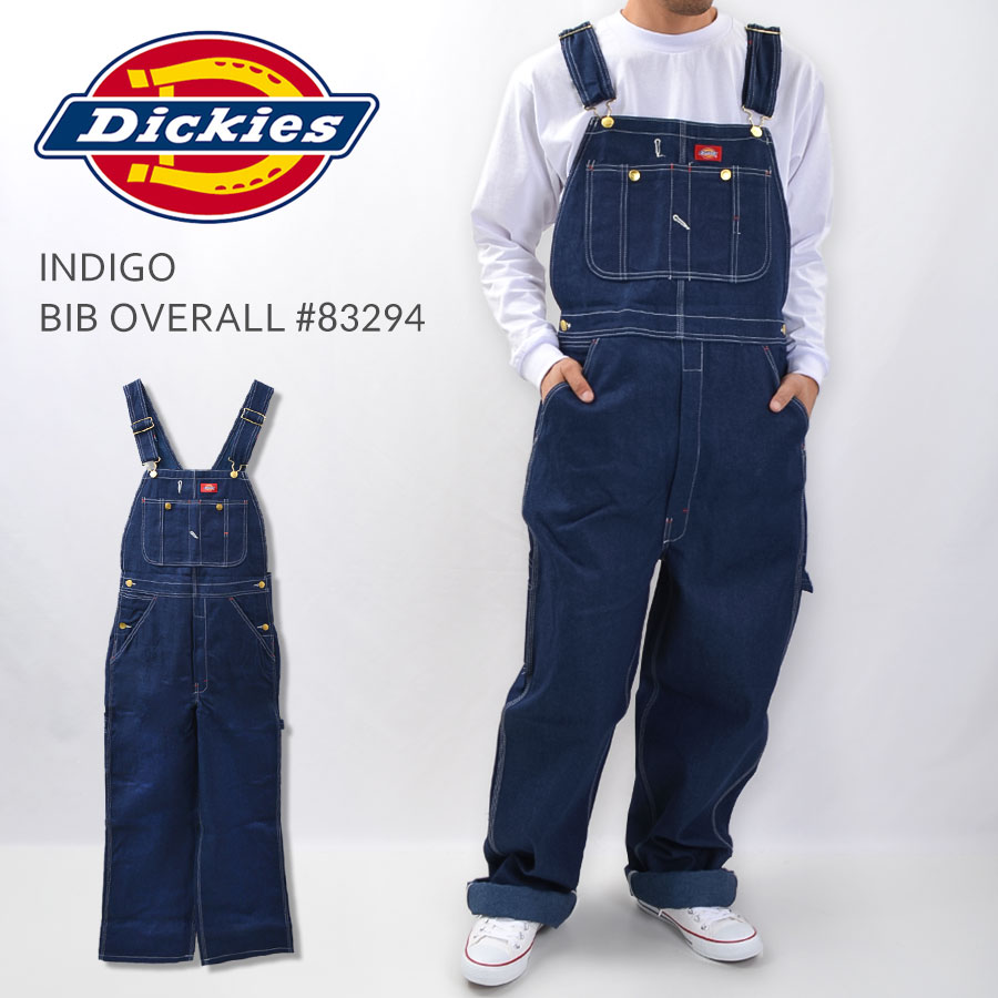 ディッキーズ Dickies オーバーオール デニム メンズ 作業着 ブランド つなぎ サロペット おしゃれ INDIGO BIB OVERALL 83294
