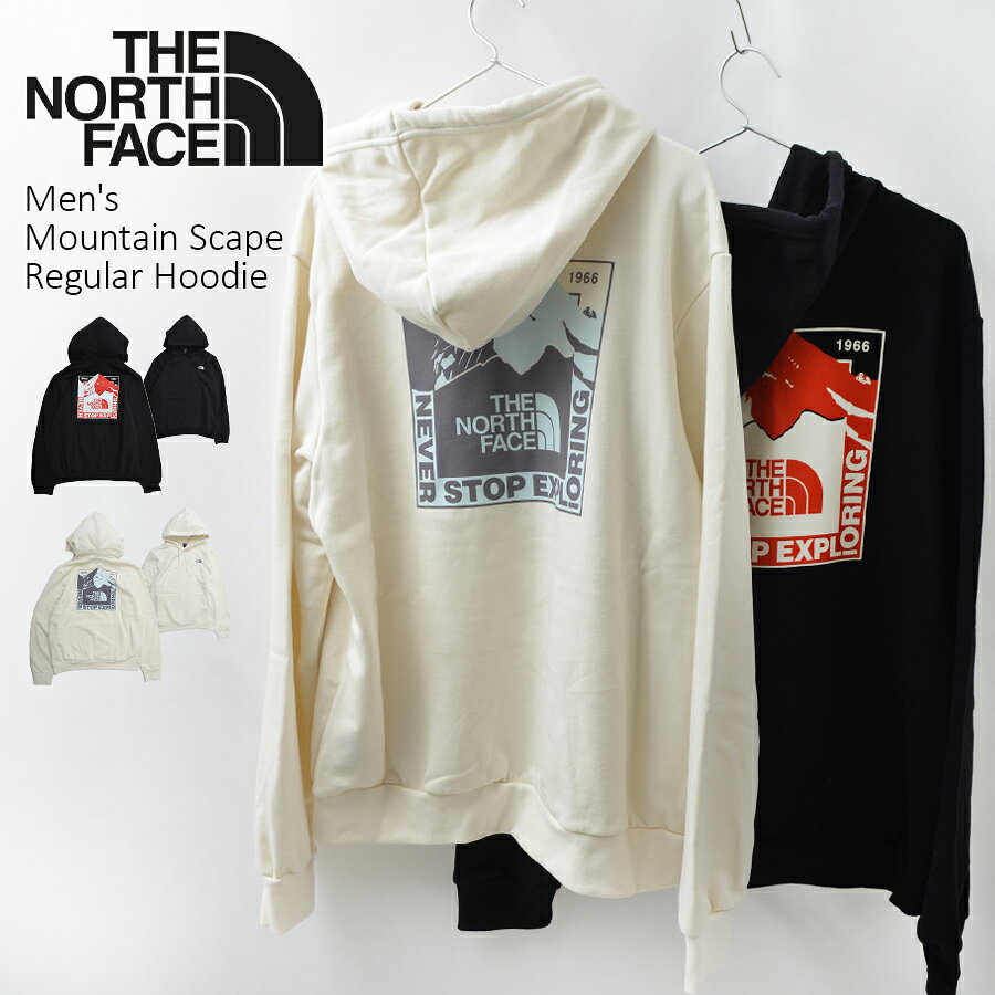 ノースフェイス パーカー メンズ 裏起毛 プルオーバー ロゴ 長袖 バックプリント THE NORTH FACE フーディー スウェット Men's Mountain Scape Regular Hoodie NF0A8GMG