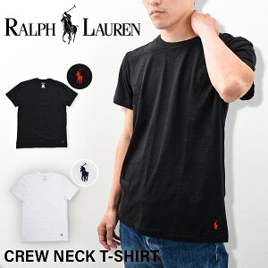 ラルフローレン Tシャツ メンズ 半袖 ブランド POLO RALPH LAUREN RL65 丸首 無地 綿100% 黒 白 ポニー ロゴ 刺繍