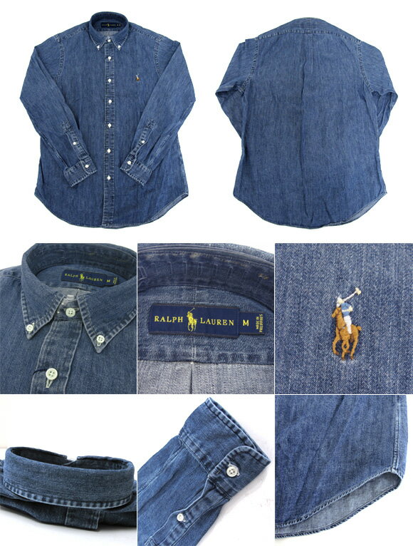 POLO RALPH LAUREN ポロ・ラルフローレン シャツ 548537 548536 ワンポイントポニー デニムシャツ シャンブレーシャツ 長袖 シャツ ONE POINT PONY DENIM SHIRT CHAMBRAY SHIRT