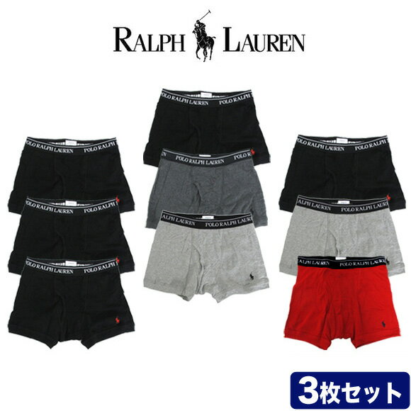 Polo Ralph Lauren 【3点セット】ポロ・ラルフローレン POLO Ralph Lauren ボクサーパンツ メンズ 下着 LCBB 無地 BOXER PANTS ギフト 贈り物 男性用 メンズ