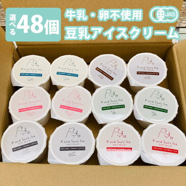 残暑見舞い 敬老の日 プレゼント ギフト アイス オーガニック 豆乳 アイス ジェラート 48個入 80ml K and Son's Ice / 業務用 バニラ スイーツ お菓子 低カロリー おやつ 牛乳 卵 不使用 無添加 有機 ヴィーガン ダイエット カフェ イベント レストラン