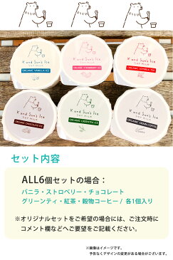 残暑見舞い 敬老の日 プレゼント ギフト アイス オーガニック 豆乳 アイス ジェラート 6個入 80ml K and Son's Ice / 送料無料 バニラ イチゴ チョコレート コーヒー 紅茶 緑茶 お菓子 低カロリー おやつ 牛乳 卵 不使用 無添加 有機 ヴィーガン ヘルシー